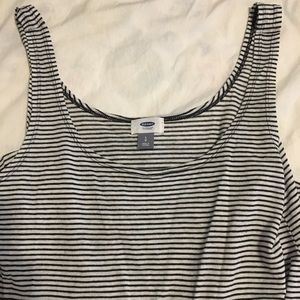 White and black striped tank top